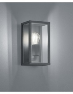 Applique extérieure Garonne anthracite en aluminium avec verre transparent 2