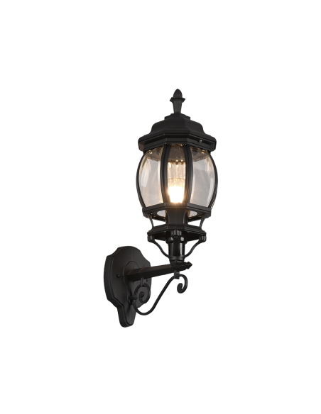 TRIO, Applique, Elvo 1xE27, max.60,0 W Corps Fonte daluminium, noir mat L 18,0c | Trio