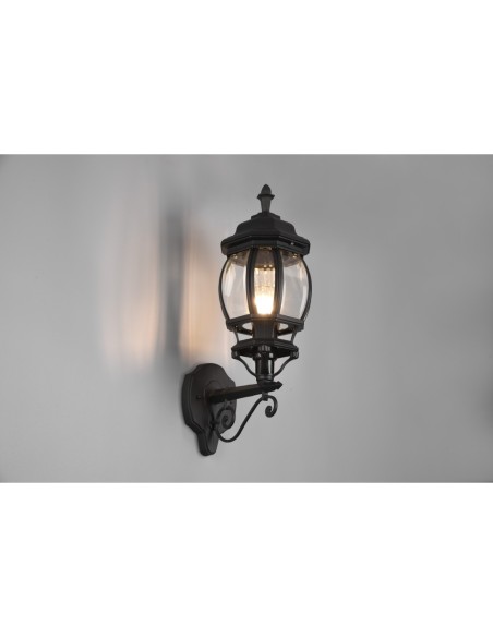 TRIO, Applique, Elvo 1xE27, max.60,0 W Corps Fonte daluminium, noir mat L 18,0c | Trio