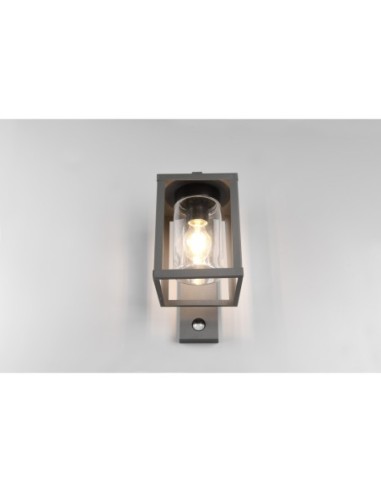 Applique Murale 1xE27, IP44, Anthracite – Détecteur – Trio – Lunga extérieur | Trio