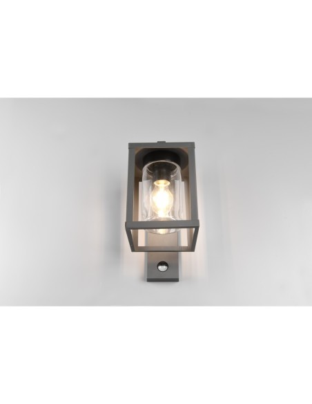 Applique Murale 1xE27, IP44, Anthracite – Détecteur – Trio – Lunga extérieur | Trio