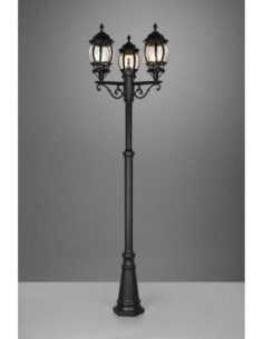 Trio – Elvo – Potelet extérieur 3x E27, max. 60W, fonte d’aluminium noir mat, IP44 2