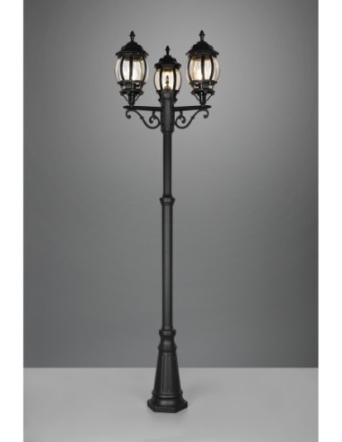 Trio – Elvo – Borne lumineuse design classique, éclairage à 360°, compatible LED