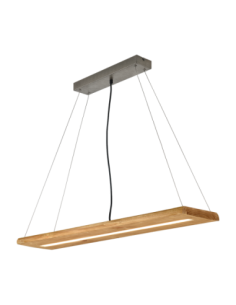 Trio – Brad – Suspension LED bois naturel, 27W, 3400lm, 3000K, IP20