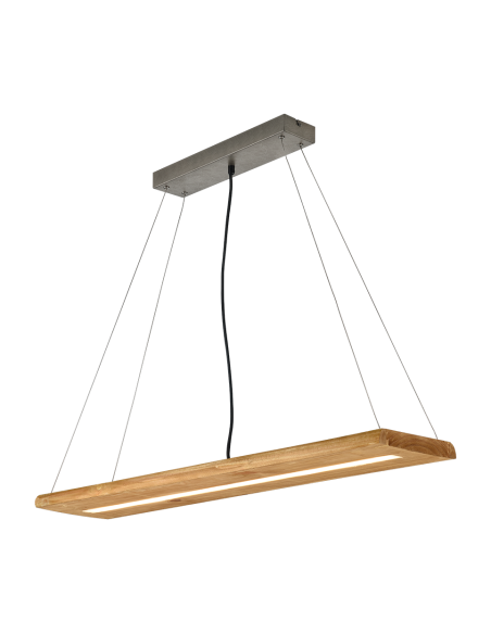 Trio – Brad – Suspension LED bois naturel, 27W, 3400lm, 3000K, IP20