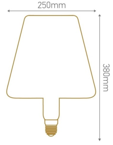 Ampoule géante  à filament F. Peltier pyramidale - Girard-Sudron Leluminaireled.com