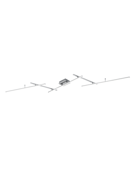 Trio – Arvin – Plafonnier LED RGBW nickel mat, 22W, 2600lm, 2700–6500K, télécommande