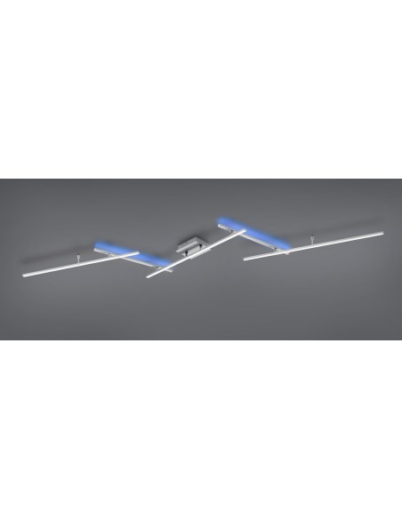 Plafonnier LED 22W – 2600lm, 2700–6500K – RGBW – Télécommande – IP20 – Nickel mat – Trio – Arvin