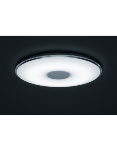 Trio – Tokyo – Plafonnier LED blanc, 43W, variation lumière et couleur, télécommande incluse