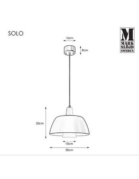 Suspension Solo blanc/doré - Markslöjd Leluminaireled.com