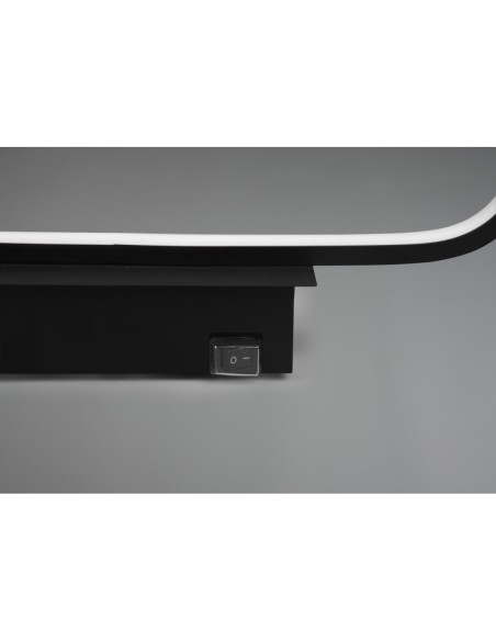 Applique LED 17W IP44 noir mat 3000K 1700lm – Trio – Gianni