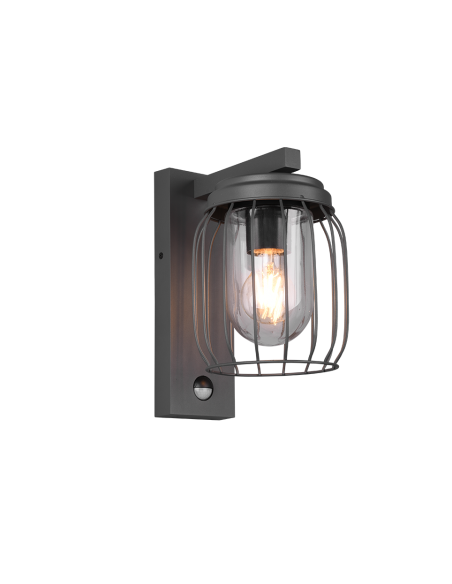 TRIO Tuela – Applique murale extérieure, 1xE27, max. 40W, IP44, anthracite