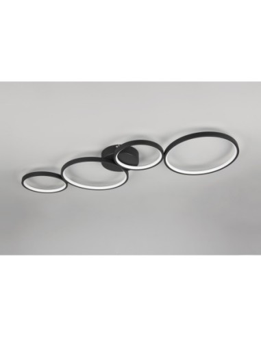 TRIO Rondo – Éclairage moderne économique, durable, intensité réglable, montage plafond, métal