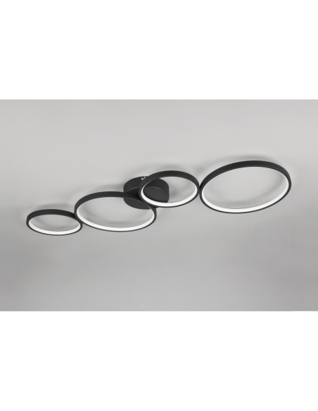 TRIO Rondo – Éclairage moderne économique, durable, intensité réglable, montage plafond, métal