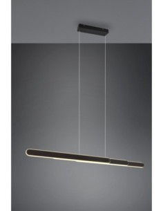 TRIO Helios – Suspension LED noire mat, 48W, 5800 lm, 2700–6500K, L130cm, IP20, classe 1, 230V~50Hz. 2