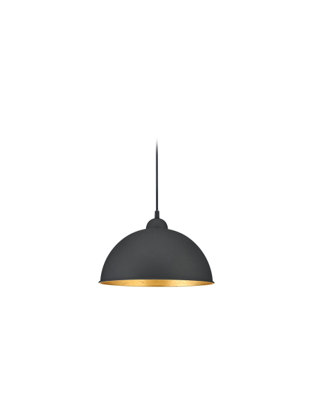 TRIO DUOline – Suspension noire 1xE27, max 25W, métal, compatible système DUOline, H180 cm.