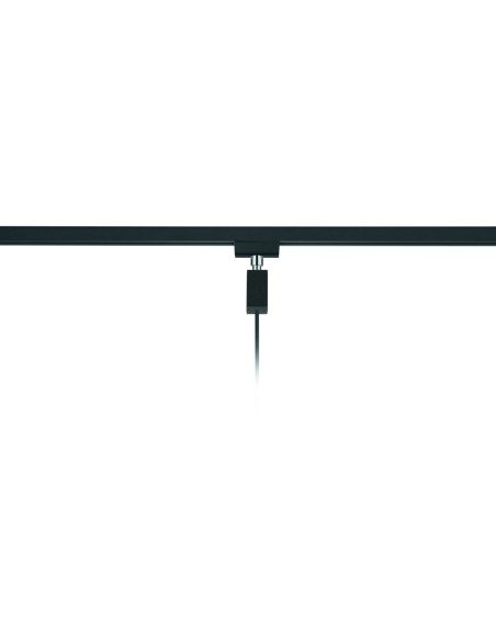TRIO DUOline – Luminaire suspendu en métal noir, E27, système rail, 230V, protection IP20.