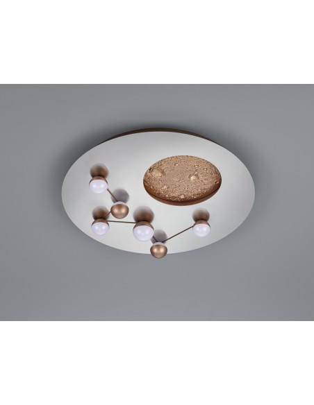 Plafonnier LED 42W 2300/3000/4000K 5100lm Ø50 cm aluminium brossé – Trio – Zodiac