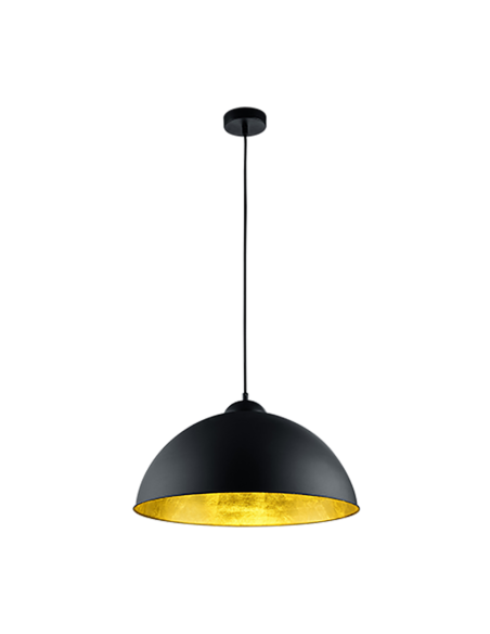TRIO Romino II – Suspension élégante 1x E27, max 60W, finition métal noir mat, diamètre 50 cm