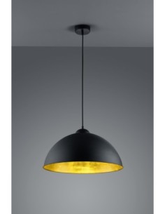 TRIO Romino II – Suspension élégante 1x E27, max 60W, finition métal noir mat, diamètre 50 cm 2