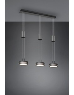 Trio Franklin – Suspension LED 3x9W, lumière chaude 3000K, hauteur réglable 2