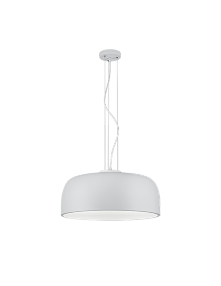 Trio Baron – Suspension 4xE27, Ø52 cm, Hauteur réglable, Blanc mat élégant