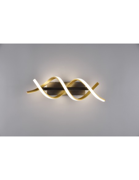 Applique LED dimmable 3 teintes noir et laiton mat – Trio – Sequence