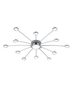 Trio Bodrum – Plafonnier LED 12 bras + centre, 3000-6500K, avec télécommande