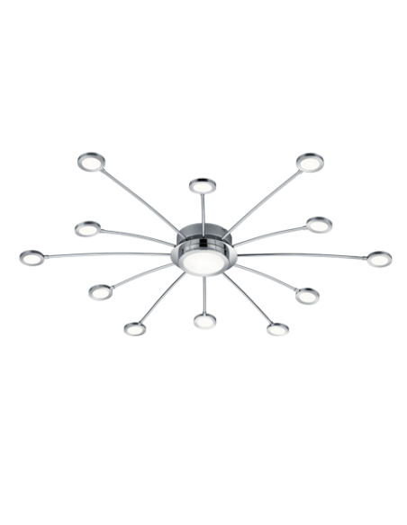 Trio Bodrum – Plafonnier LED 12 bras + centre, 3000-6500K, avec télécommande