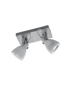 Trio Concrete – Spot 2 lumières GU10, design béton brut, style industriel moderne