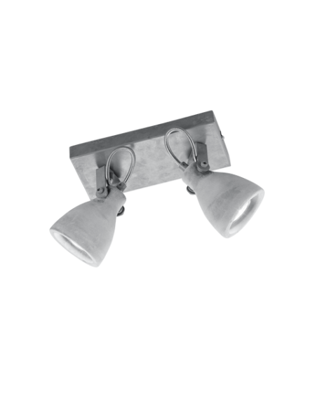 Trio Concrete – Spot 2 lumières GU10, design béton brut, style industriel moderne