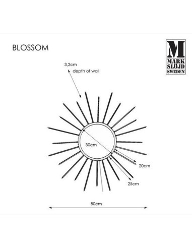 Applique-miroir Led Blossom - Markslöjd Leluminaireled.com