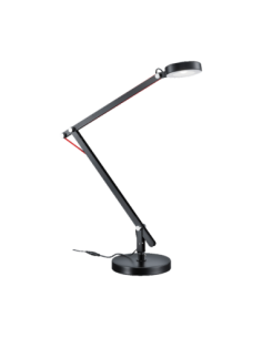 Trio Amsterdam – Lampe de table LED 5W, 500lm, 3000K, noire, avec pince amovible