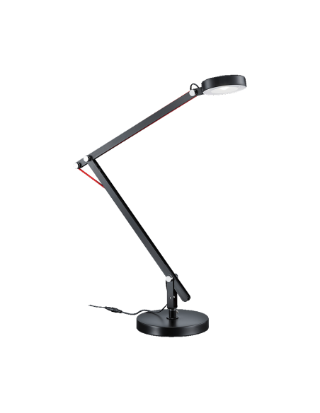 Trio Amsterdam – Lampe de table LED 5W, 500lm, 3000K, noire, avec pince amovible