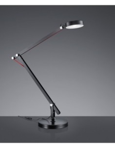 Trio Amsterdam – Lampe de table LED 5W, 500lm, 3000K, noire, avec pince amovible 2
