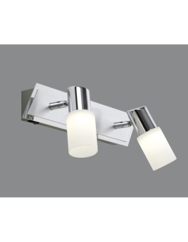 TRIO Clapton – Barre LED 36 cm, 2 projecteurs orientables, interrupteur intégré, IP20, 230V.