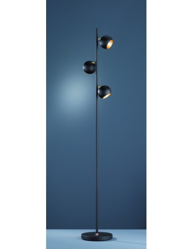 TRIO Dakota – Lampadaire design moderne, 3 ampoules, pédale de commande, idéal salon ou entrée.