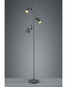 Trio Edward – Lampadaire 3xE14 orientables, métal noir mat et or, H.160cm 2
