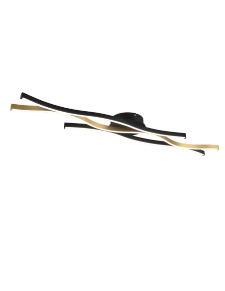 Trio Blaze – Plafonnier LED incurvé avec variateur, 35W, 4300lm, 3 teintes de blanc