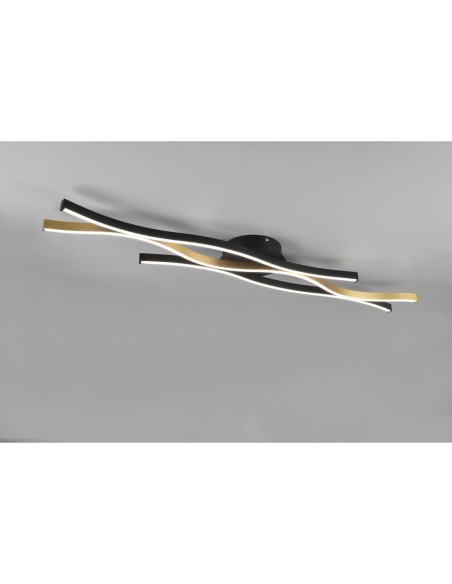 Trio Blaze – Éclairage design en laiton et noir mat, intensité et couleur réglables