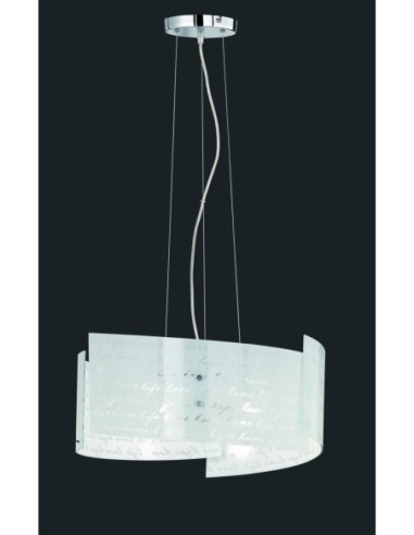 Trio Signa – Lampe suspendue au style épuré avec lumière douce et citations inspirantes, max. 3x40W