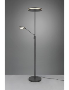 Trio Franklin – Lampadaire moderne avec variateur tactile, 2 sources lumineuses LED, 2700K à 4000K 2