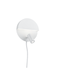 Trio Mario – Applique murale ronde blanche mat avec 2 LED intégrées (6W + 2,3W, 3000K)