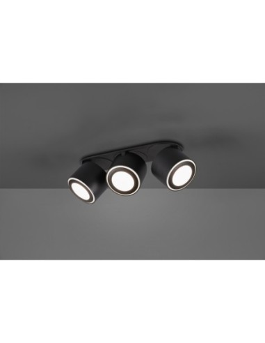 TRIO Taurus – Spot LED noir mat 3x5W, lumière chaude 3000K, performance et flexibilité réunies
