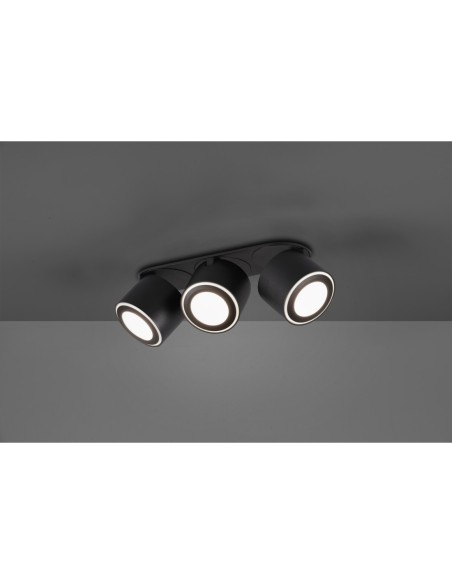 TRIO Taurus – Spot LED noir mat 3x5W, lumière chaude 3000K, performance et flexibilité réunies