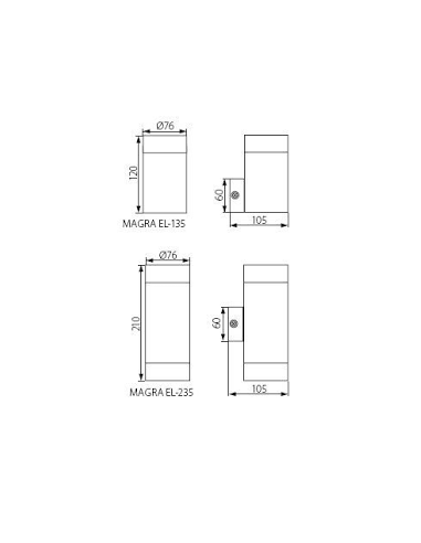 Applique extérieure Led GU10 inox 35W Magra - Kanlux Leluminaireled.com
