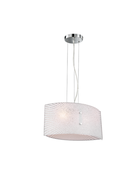 TRIO Elisa – Suspension élégante double E27, verre transparent et chrome, design moderne