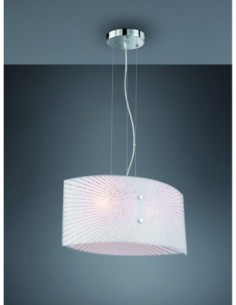 TRIO Elisa – Suspension élégante double E27, verre transparent et chrome, design moderne 2