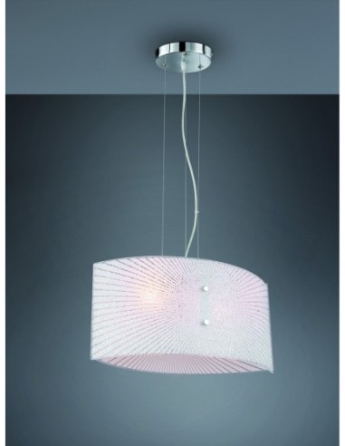 Trio Elisa - Suspension 2x E27, éclairage homogène, verre clair, style contemporain