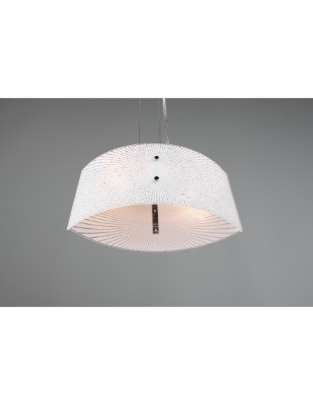 Suspension design 2xE27 verre transparent et chrome – Trio - Elisa